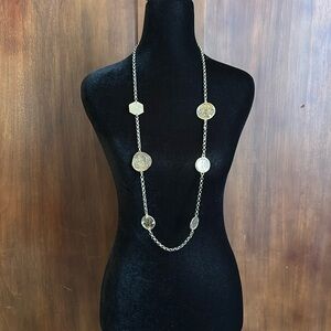 80s Elegant Vintage Gold Coin Necklace